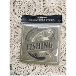 Wishing I Was Fishing Drink Coasters - Set of 5