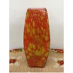 End of Day Art Glass Vase - Orange & Yellow Cased Glass - 30 cm Tall - 2 kg 