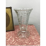 1960's Crown Crystal Bamboo Glass Vase 