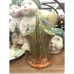 VINTAGE Diana Australian Pottery Vase - B94 - Drip Glaze Basket