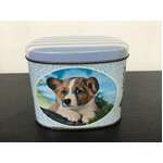 VINTAGE Storage Tin - Kittens & Puppies - 6 Oz - Grocery Wholesalers