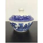 VINTAGE Churchill England Blue Willow Sugar Bowl - Blue & White China 