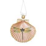 Dragonfly Shell Hanging Ornament - Pink 