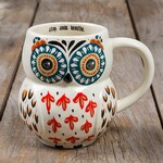 Folk Art Mug - Owl - Stop Smile Breathe