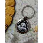 Holden Lion Black & Silver Metal Keyring Keychain