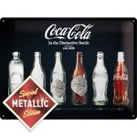 Coca Cola Timeline of Bottles - Large Tin Sign - Nostalgic Art - 30 x 40 cm
