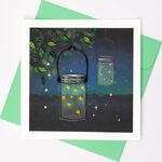 Fireflies Quilled Greeting Card | Handmade Quilling Art | Blank Inside