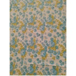 VINTAGE RETRO Blue Floral Queen Sheet - Flat - 2.5 x 2.7 m