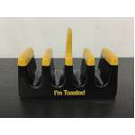 Ceramic Toast Rack 'I'm Toasted' - Black & Yellow 