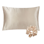 Satin Hair Protector Set - Pillow & Scrunchie - Champagne