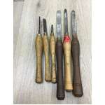 VINTAGE Robert Sorby Marples & Record | Woodturning Chisels Scrapers & Gouges | Lot of 6