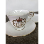 Queen Elizabeth II Silver Jubilee Tea Cup Trio - Royal Vale