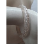Resin Bangle - Silver Glitter & Clear