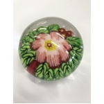 VINTAGE Glass Paperweight - Floral