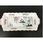 VINTAGE Art Deco Standard China Pink Pagoda Sandwich Tray Plate