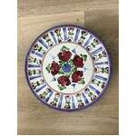 VINTAGE J Graf Stoob Pottery Wall Plate - Austria - Floral - 24.5 cm 
