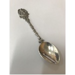 VINTAGE 800 Silver Souvenir Spoon - Bruxelles - Archangel Michael 