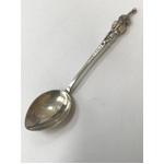 ANTIQUE German 835 Silver Souvenir Spoon - Violin Finial - Mittenwald