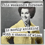 Knitting Forecast - Square Magnet