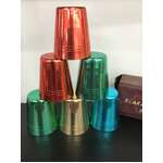 1960's Anodised Travel Picnic Cup Set w Vinyl Case
