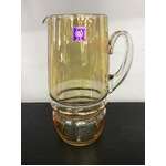 VINTAGE Artistiche Iridescent Amber Glass Water Jug - Italy