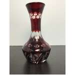 VINTAGE Bohemian Flashed Ruby Red Vase | 14.5 cm Tall