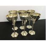 VINTAGE Silver Plate Sherry Goblets x 6