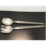 MIDCENTURY Stainless Steel Salad Servers | Rose Motif | Made in Japan