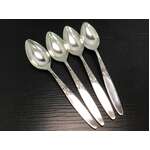 VINTAGE Grosvenor Silver Plate Christine Teaspoons x 4