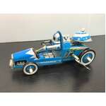 Blue Racing Car Wind Up Tin Toy | Collectable Retro
