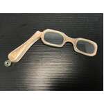 VINTAGE MCM Folding Lorgnette Eyeglasses | Lucite w Rhinestones