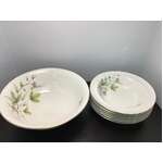 VINTAGE Alfred Meakin Glo-White Floral Bowl Set | 6 Piece