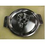 RETRO Wiltshire Burgundy Chip & Dip Platter 1970's | 30 cm Diameter
