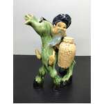 VINTAGE Man Riding A Donkey Salt & Pepper Set