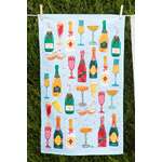 Champagne Bottles Cotton Kitchen Tea Towel