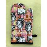 Highland Cow Single Oven Glove | 100% Cotton | Australian Design