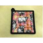 Highland Cow Square Pot Holder | Cotton | Australian Design