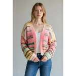 Wool Blend Cardigan | Ombre Stripe | One Size