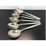 VINTAGE Grosvenor Springtime Soup Spoons x 6 | Stainless Steel Japan