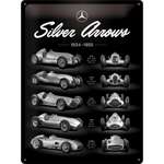 Mercedes-Benz Silver Arrow | Large Tin Sign | Nostalgic Art | 30 x 40 cm