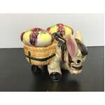 VINTAGE Donkey Salt & Pepper Set w Fruit Baskets