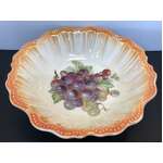 VINTAGE Victoria China Grape Bowl | Orange Lustre Finish | 23.5 cm Diameter 