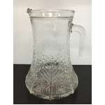 1970's Lasisepat Mantsala Finland Cow Parsley Glass Pitcher Jug | Pertti Kallioninen 