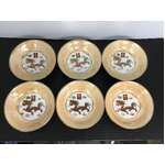 VINTAGE Jingdezhen China Set 6 Dragon Phoenix Double Happiness Bowls | 10 cm Diameter