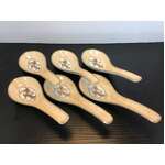 VINTAGE Jingdezhen China Set 6 Dragon Phoenix Double Happiness Soup Spoons