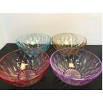 RETRO Harlequin Glass Bowls x 4 | 12 cm Diameter