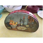 VINTAGE Huntley & Palmers Cocktail Biscuits Tin - Interesting Shape 