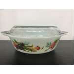 VINTAGE JAJ Pyrex Market Garden Pyrex Dish - Round w Lid 
