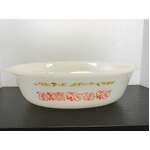 VINTAGE Agee Pyrex Fruit Pattern Casserole Dish | Oval 
