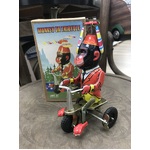 Wind Up Tin Toy - Monkey on Trike